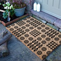 Artsy Mats Welsh Tapestry Pattern Coir Doormat (90 x 60cm) in Brown | Size: 90 cm x 60 cm