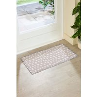 Artsy Mats Mushroom Dashes Indoor Outdoor Doormat (70 x 40cm) in Beige | Size: 40 cm x 70 cm
