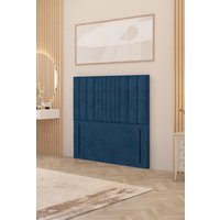 Somnior Alexas 54" Floor Standing Headboard Plush Velvet in Navy | Size: King