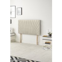 Somnior Platinum Tweed Fabric 32" Upholstered Divan Bed Headboard in Natural | Size: Super King