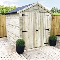 Marlborough 8 x 6 Premier Pressure Treated Apex Shed in Natural