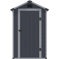 Cheshire 4 x 6 Single Door Apex Plastic Shed (Dark Grey) in Dark Grey