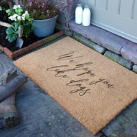 Artsy Mats We Hope You Like Dogs Coir Doormat (90 x 60cm) in Brown | Size: 90 cm x 60 cm