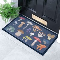 Artsy Mats Mixed Wild Mushroom Doormat in White | Size: 40 cm x 70 cm