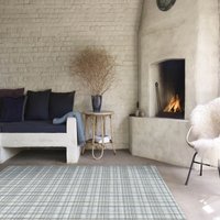 Modern Cheque Easy To Clean Jute Backing Area cm x 230 cm