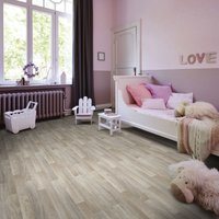 Vinyl Flooring UK Brown Wood Effect 2.0mm Cushion Backed Sheet Vinyl Flooring in Beige | Size: 3000mm x 5000mm