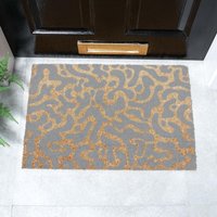Artsy Mats Grey Abstract Blobs Pattern Doormat | Size: 40 cm x 60 cm