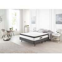 Somnior Siesta Stretch Pillowtop Pocket Mattress with Reflex Foam for Back Support in White | Size: King