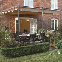 Cheshire Gunmetal Wall-Mounted Retractable Canopy in Dark Grey