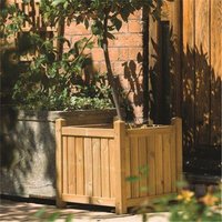 Cheshire Deluxe Square Planter in Light Oak