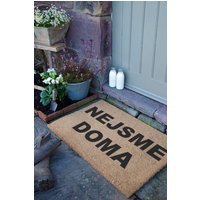 Artsy Mats Nejsme Country Size Coir Doormat in Black | Size: 60 cm x 90 cm