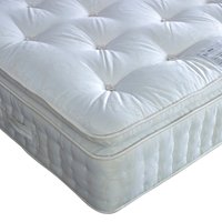 Bedmaster Signature Pillow Top 2000 Pocket Sprung Plush Velvet Divan Set & Headboard in Natural | Size: Small Single
