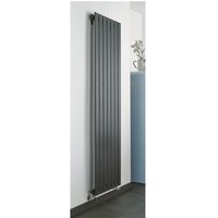 Clifton Anthracite Vertical Single Panel Radiator 1200mm (H) x 480mm (W) in Charcoal