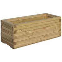 Cheshire Pressure Treated Rectangular Planter in Light Oak