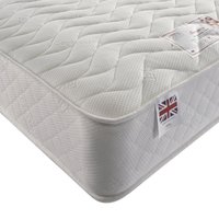Somnior Memory Foam Quilted Sprung Mattress Medium Feel in White | Size: Small Double