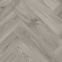 Vinyl Flooring UK Grey Herringbone Wood Effect 2.8mm Sheet Vinyl | Size: 2000mm x 9000mm