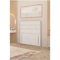 Somnior Chambery 54" Floor Standing Divan Headboard Upholstered Plush Velvet in Ivory | Size: Double