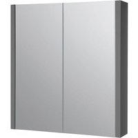 Clifton Grey Gloss Mirror Bathroom Cabinet 60cm Wide