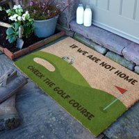 Artsy Mats Check The Golf Course Doormat (90 x 60cm) in Brown | Size: 90 cm x 60 cm