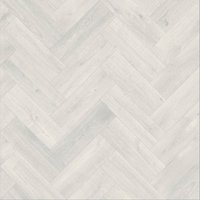 Vinyl Flooring UK White Herringbone Wood Effect 2.3mm Vinyl Flooring Sheet | Size: 4000mm x 2000mm