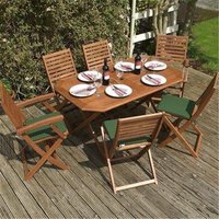 Cheshire 6 Seater Deluxe Plumley Garden Furniture Set in Brown