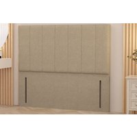 Somnior Austin Linen Fabric 54" Floor Standing Upholstered Divan Headboard in Beige | Size: Super King