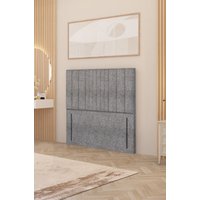Somnior Alexas 54" Floor Standing Headboard Tweed Fabric in Grey | Size: Super King