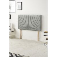 Somnior Platinum Tweed Fabric 32" Upholstered Divan Bed Headboard in Grey | Size: Double