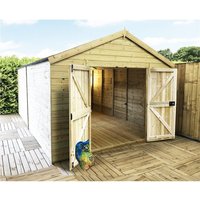 Marlborough 11 x 8 Premier Pressure Treated Apex Workshop in Natural
