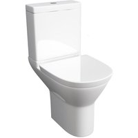 Clifton Premium OPEN BACK SQUARE Rimless Pan Toilet Set in White