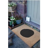 Artsy Mats Smiley Face Country Size Coir Doormat in Grey | Size: 60 cm x 90 cm