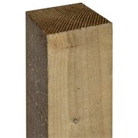 Cheshire PACK OF 3: 8ft Pressure Treated Green Timber Fence Post 4" (90x90mm) in Natural