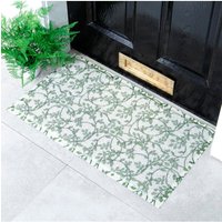 Artsy Mats Vines William Morris Pattern Indoor Outdoor Doormat in Green | Size: 40 cm x 70 cm