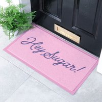 Artsy Mats Hey Sugar Indoor & Outdoor Doormat - 70x40cm in Pink | Size: 40 cm x 70 cm