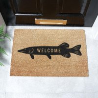 Artsy Mats Welcome Fish Doormat (60 x 40cm) in Brown | Size: 40 cm x 60 cm