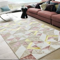 Modern Easy to clean Machine Made Geometric cm x 290 cm