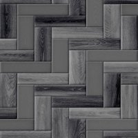 Vinyl Flooring UK Black Herringbone Wood Effect 2.6mm Vinyl Flooring Sheet | Size: 2000mm x 4000mm