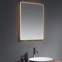 Clifton 60cm Deluxe Rectangular Infra-Red Slim Bathroom Wall Mirror in Natural