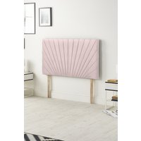 Somnior Platinum Plush Velvet 32" Upholstered Divan Bed Headboard in Pink | Size: Super King