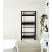 Clifton Black Bathroom Towel Rail Vertical 22mm 800mm (H) x 400mm (W)
