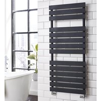 Clifton Vertical Bathroom Towel Radiator 1185mm (H) x 500mm (W) in Dark Grey