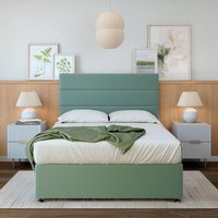 Bedmaster Memory Maestro Memory Foam Plush Velvet 4 Drawer Divan Set in Duck Egg Blue | Size: Small Double