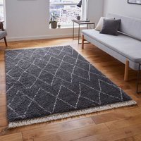 Kilim Modern Easy to clean Machine Made Chequered Area cm x 290 cm
