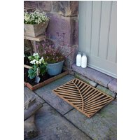 Artsy Mats Large Palm Leaf Pattern Doormat in Black | Size: 40 cm x 60 cm
