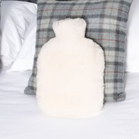 Native Natural White Sheepskin Hot Water Bottle
