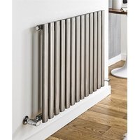 Clifton Stainless Horizontal Double Panel Radiator 600mm (H) x 1200mm (W) in Metallics