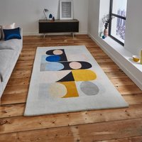 Wool Modern Geometric Luxurious Easy to Clean Area cm x 230 cm