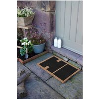 Artsy Mats Large Hi Text Full Size Doormat in Black | Size: 40 cm x 60 cm