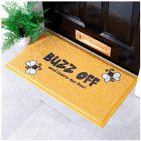 Artsy Mats Bee Buzz Off-Doormat (70 x 40cm) in Yellow | Size: 40 cm x 70 cm