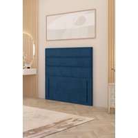 Somnior Chambery 54" Floor Standing Divan Headboard Upholstered Plush Velvet in Navy | Size: Super King